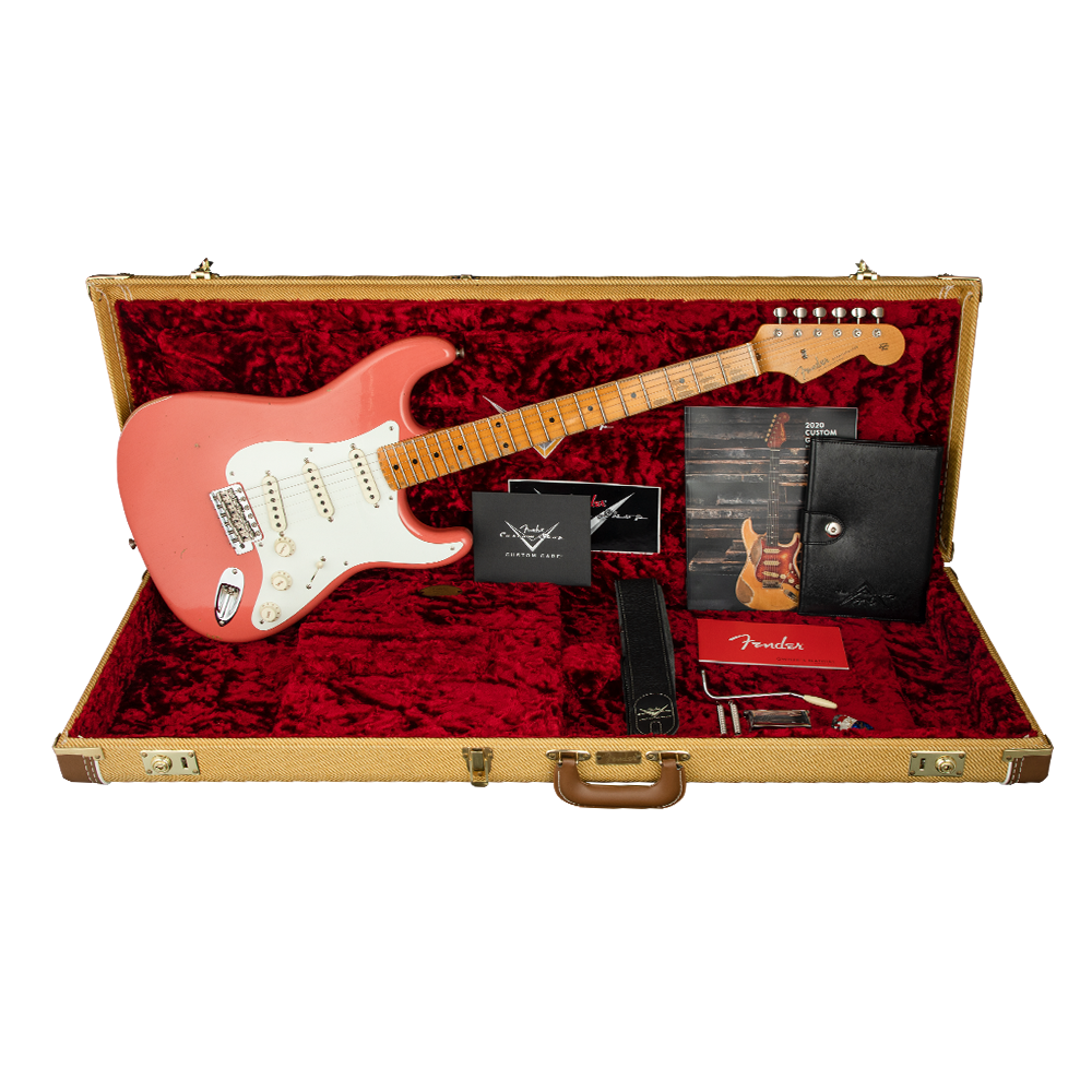 Fender Custom Shop 2020 1956 Stratocaster Akçağaç Klavye Relic/CC Elektro Gitar