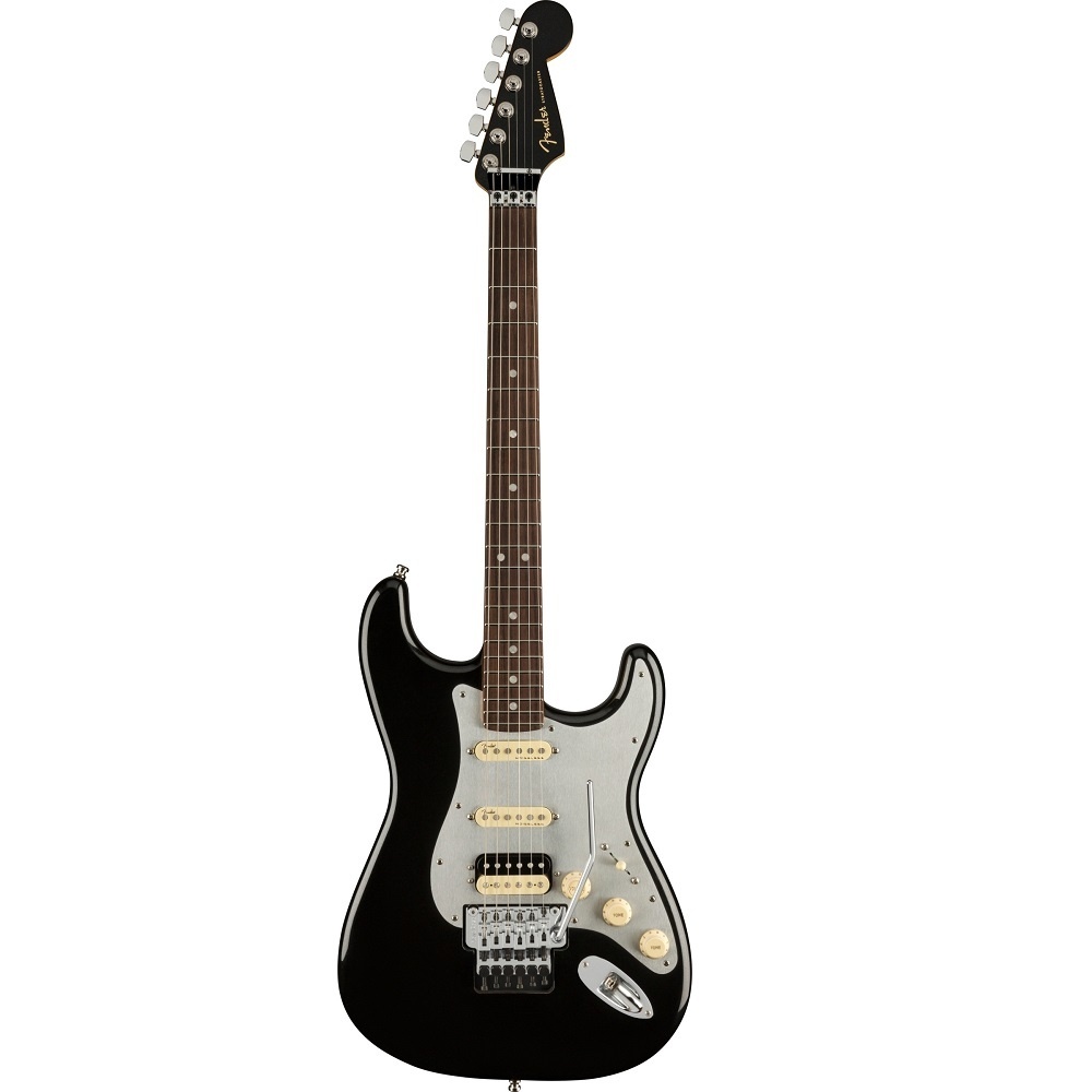 Fender American Ultra Luxe Stratocaster Floyd Rose HSS Gülağacı Klavye Mystic Black Elektro Gitar