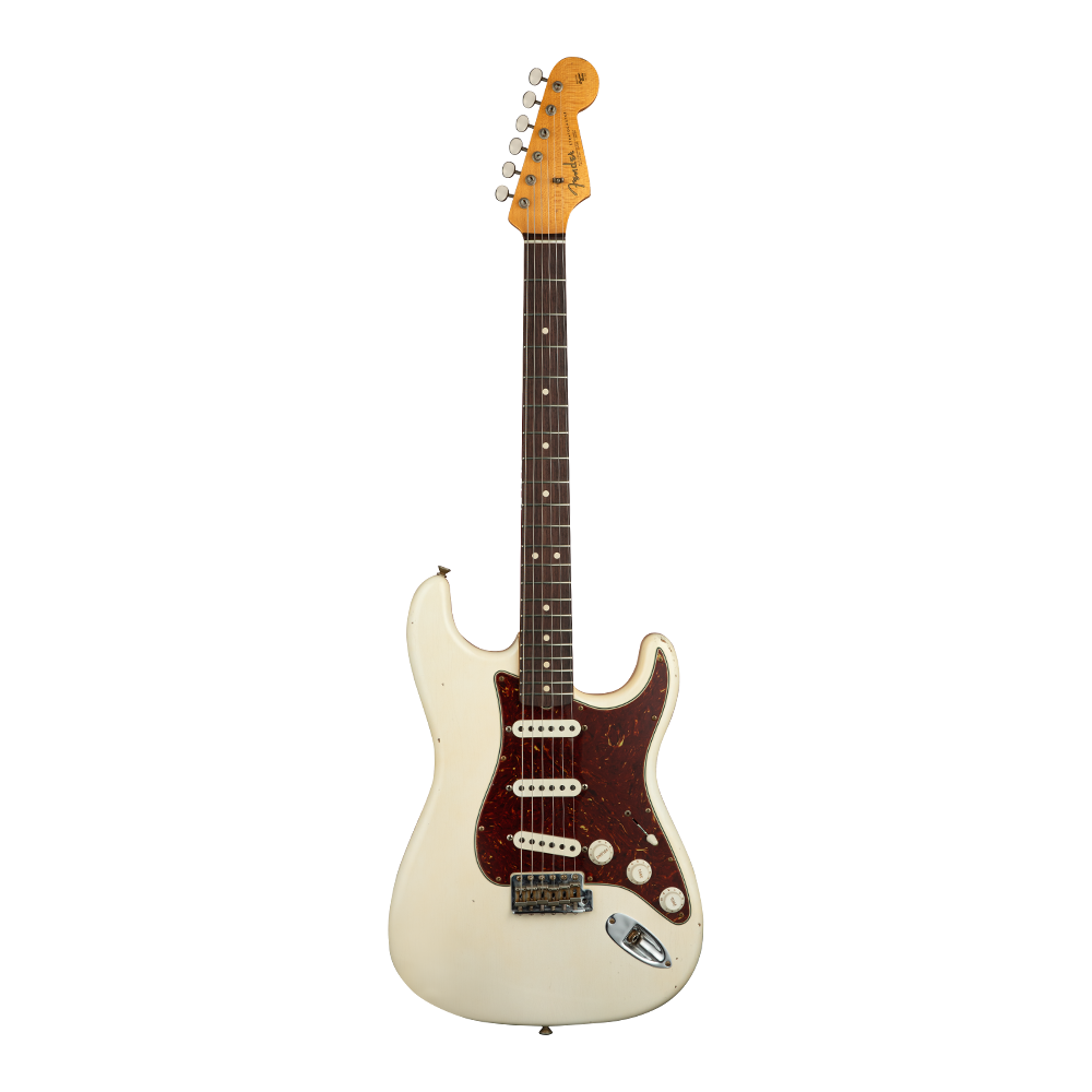 Fender Custom Shop Masterbuilt Yuriy Shishkov 1963 Stratocaster Journeyman Relic Aged Arctic White Elektro Gitar