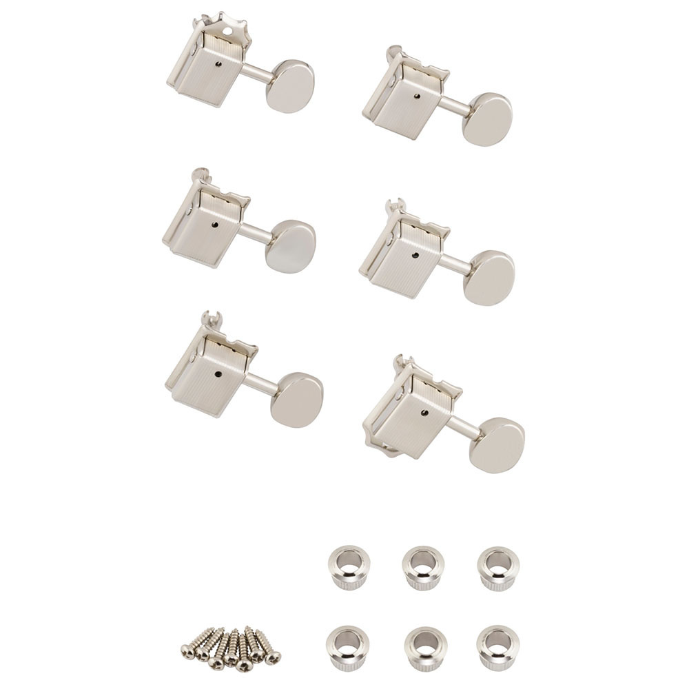 Fender Vintage Style Strat/Tele Tuners Nickel (6) Burgu