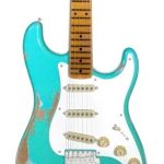 Fender Custom Shop LE 2020 1956 Stratocaster Heavy Relic Akçaağaç Klavye Super Faded Aged Seafoam Green Elektro Gitar