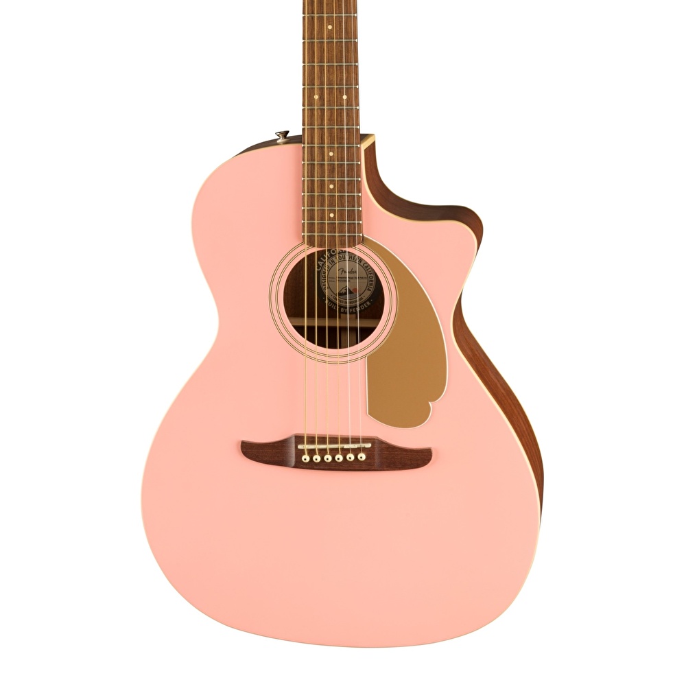 Fender FSR Newporter Player Ceviz Klavye Shell Pink Elektro Akustik Gitar