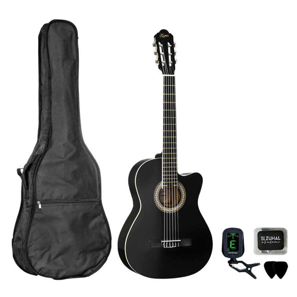Kozmos KCG-09PK-CBK Cutaway Klasik Gitar Öğrenci Başlangıç Paketi