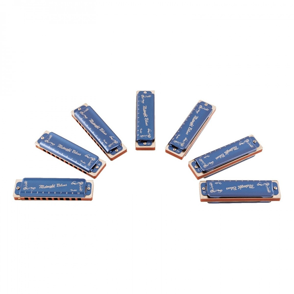 FENDER MIDNIGHT BLUES – 7’lİ Mızıka Seti (Çantalı)