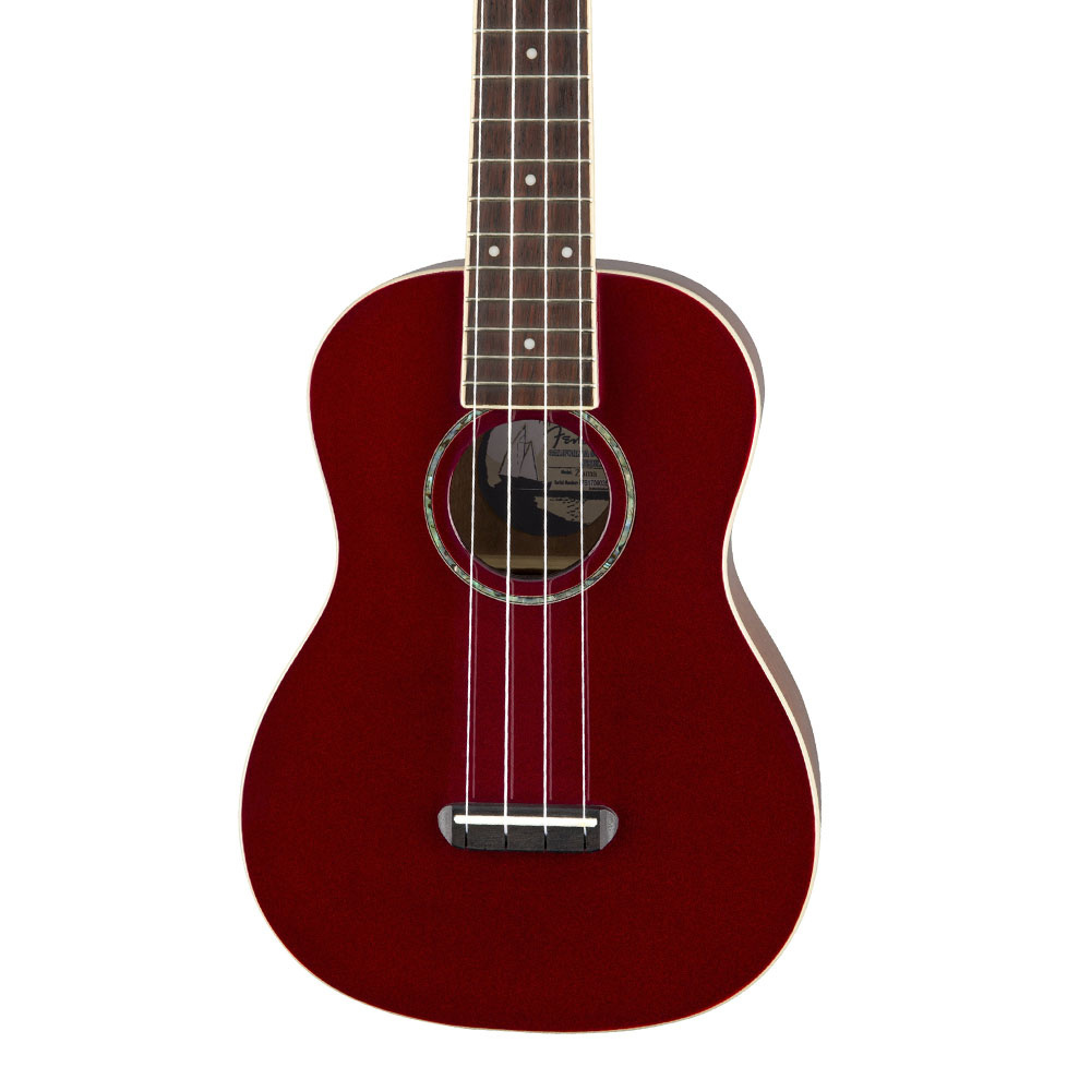 Fender Zuma Classic Ceviz Klavye Candy Apple Red Ukulele