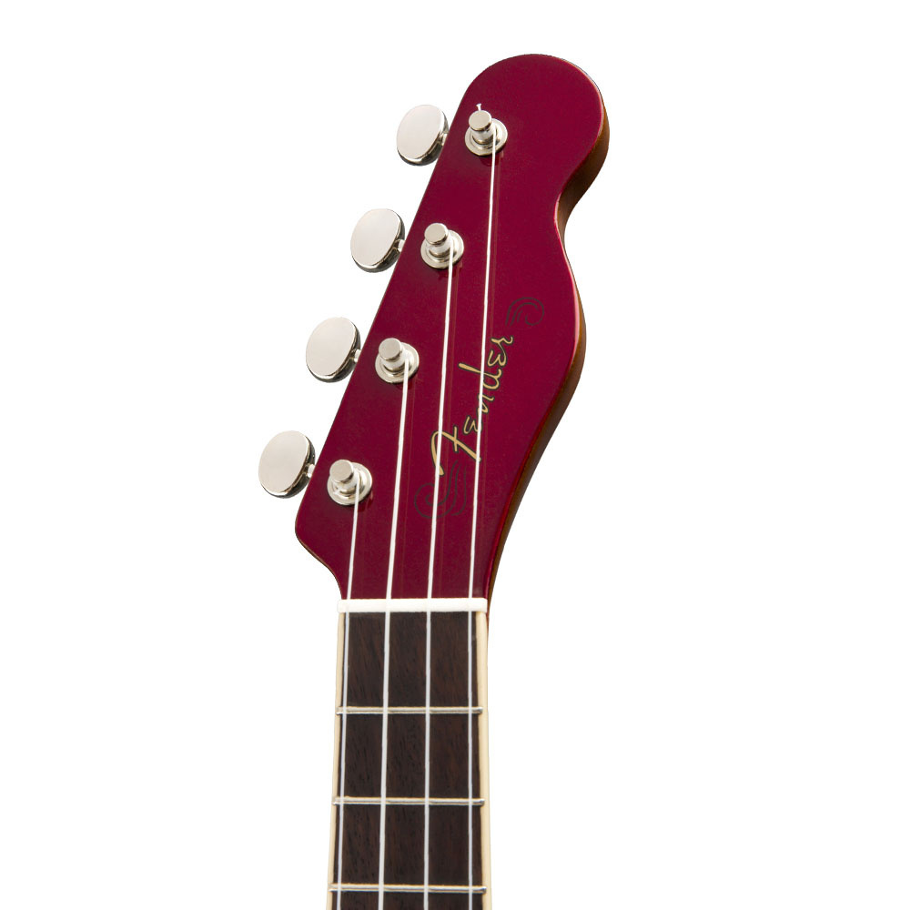 Fender Zuma Classic Ceviz Klavye Candy Apple Red Ukulele