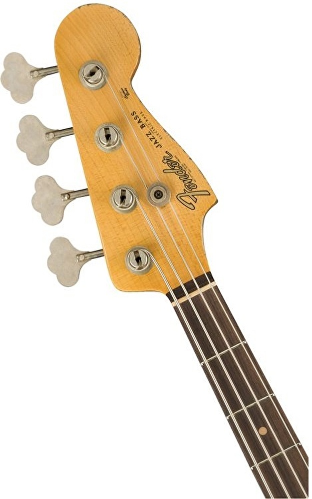 Fender Custom Shop 1961 Jazz Bass Heavy Relic Gülağacı Klavye Aged Olympic White Bas Gitar