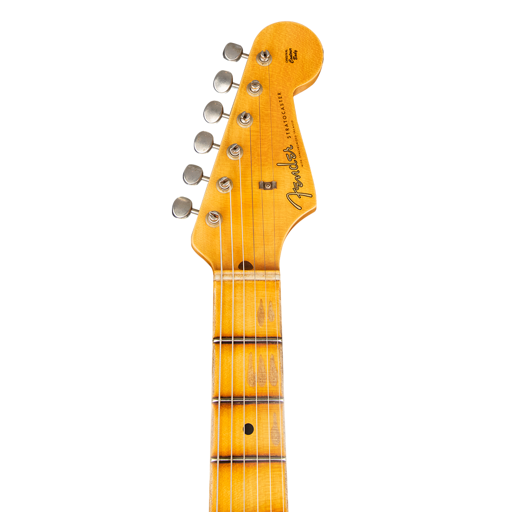 Fender Custom Shop W21 Limited Edition 1957 Stratocaster Journeyman Relic Akçaağaç Klavye Wide Fade Chocolate 2 Tone Sunburst Elektro Gitar