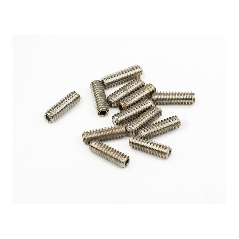 Fender Saddle Height Adjust Screws Standard Series Basses 6-32 X 7 16 Hex Nickel 12’li Set Yedek Parça