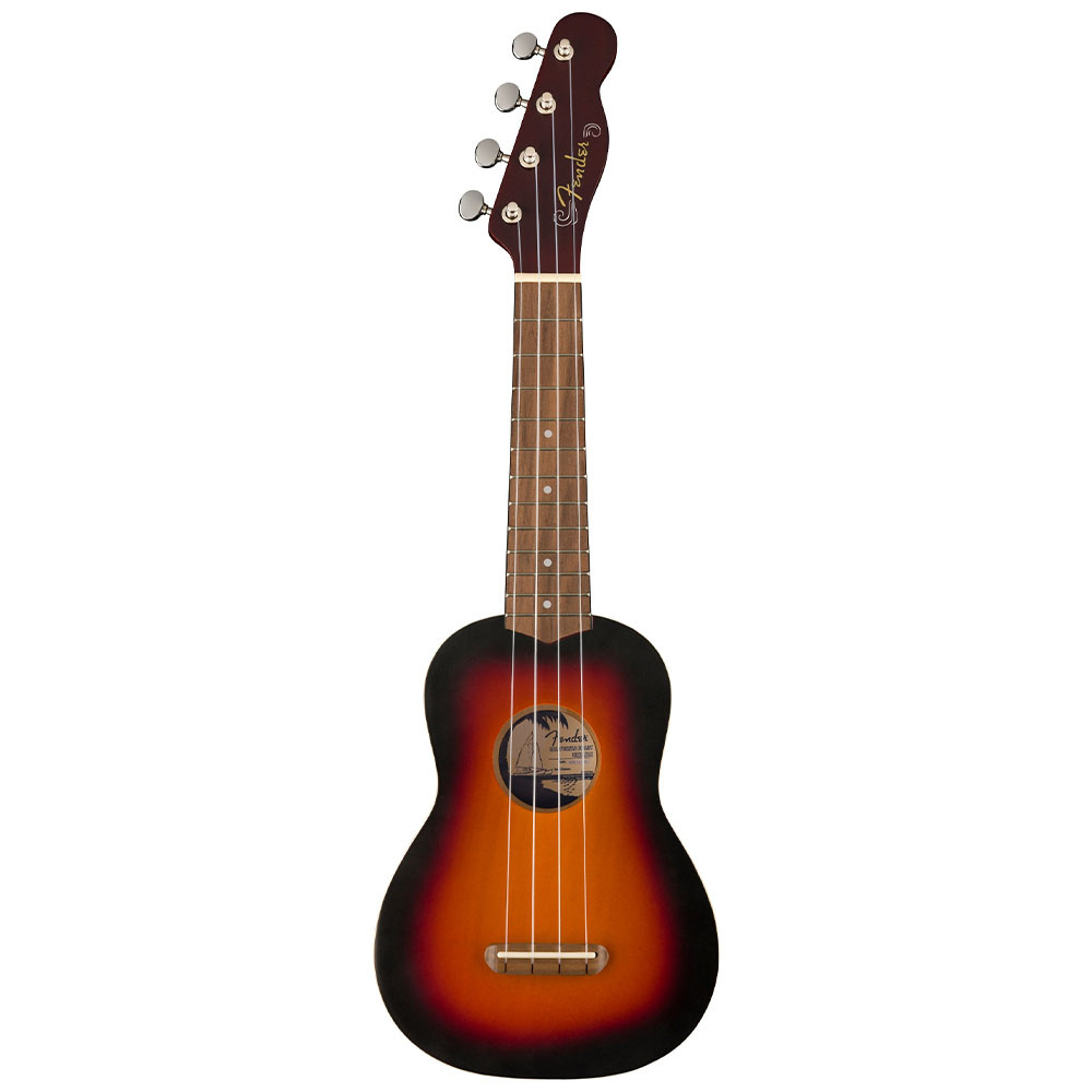 Fender Venice Soprano Ukulele Ceviz Klavye Sunburst Ukulele