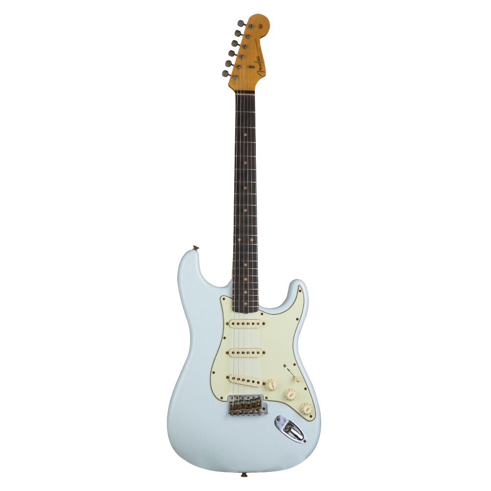 Fender Custom Shop S20 Limited Edition 1960 Stratocaster Journeyman Relic Super Faded Aged Sonic Blue Elektro Gitar