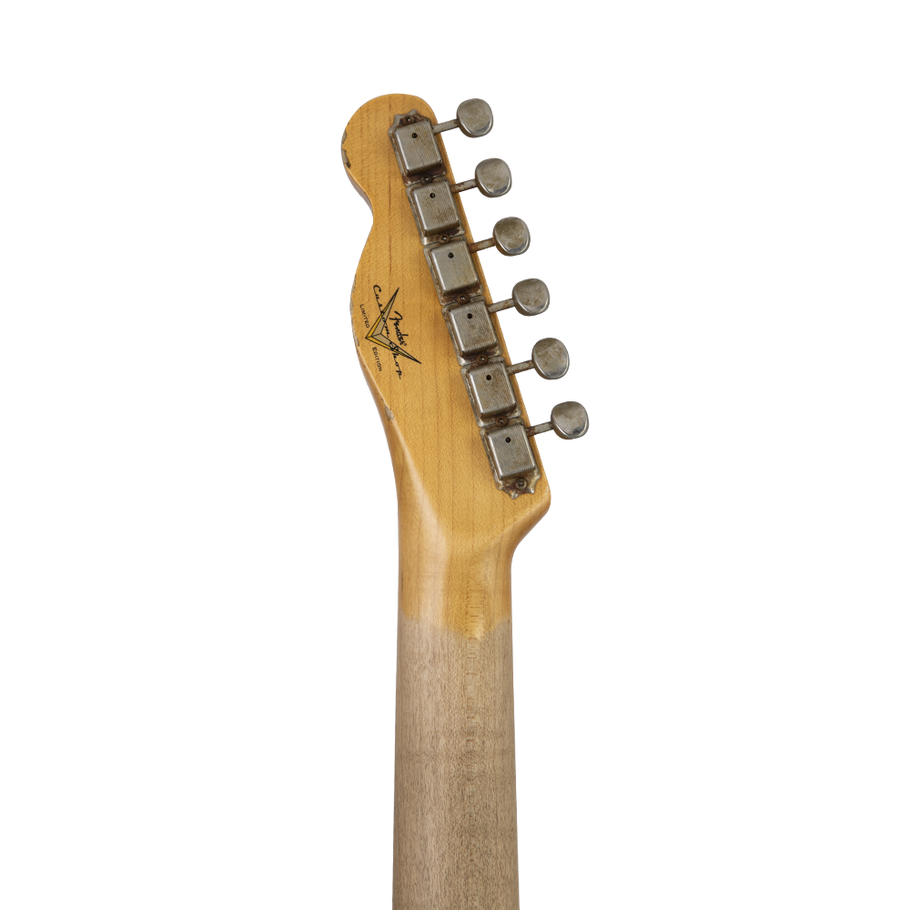 Fender Custom Shop W21 Limited Edition 1960 Telecaster Custom Heavy Relic Gülağacı Klavye Seafoam Green over 3-Color Sunburst