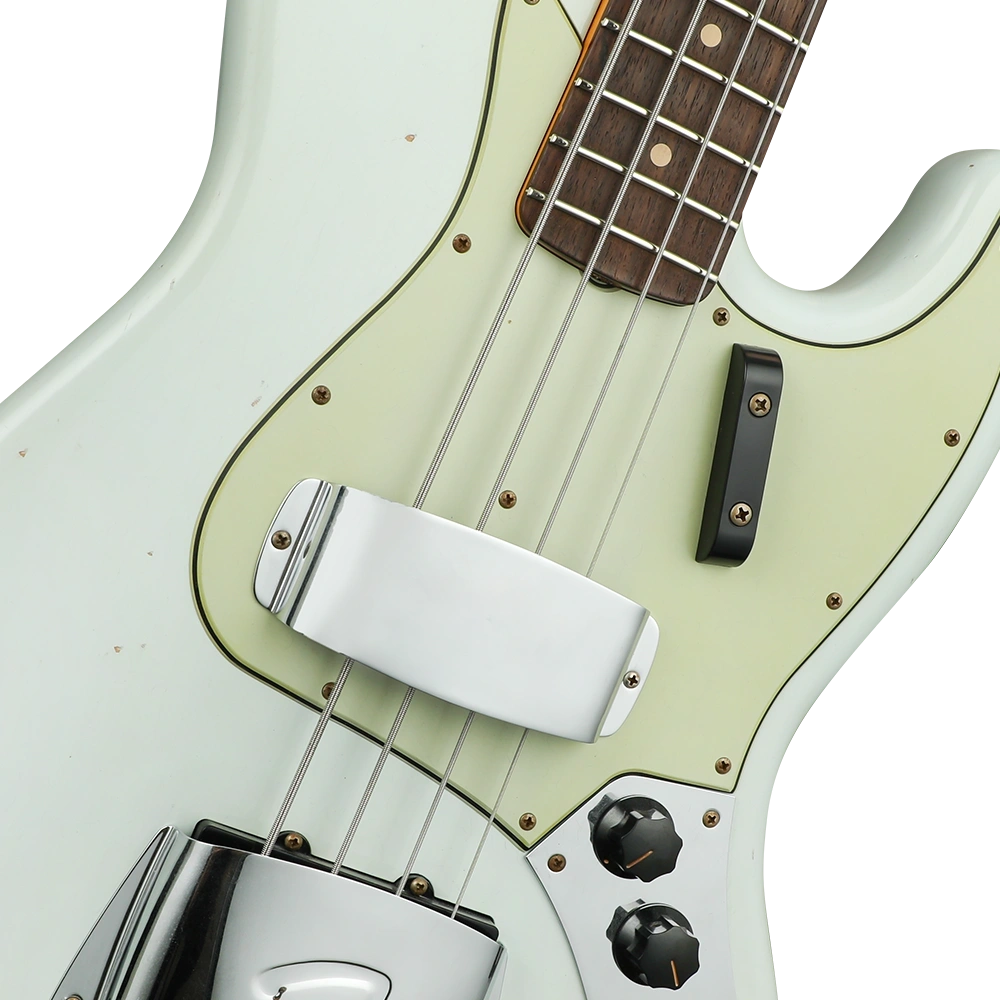Fender Custom Shop S20 1964 Jazz Bass Journeyman Relic Gülağacı Klavye Super Faded Aged Sonic Blue Bas Gitar
