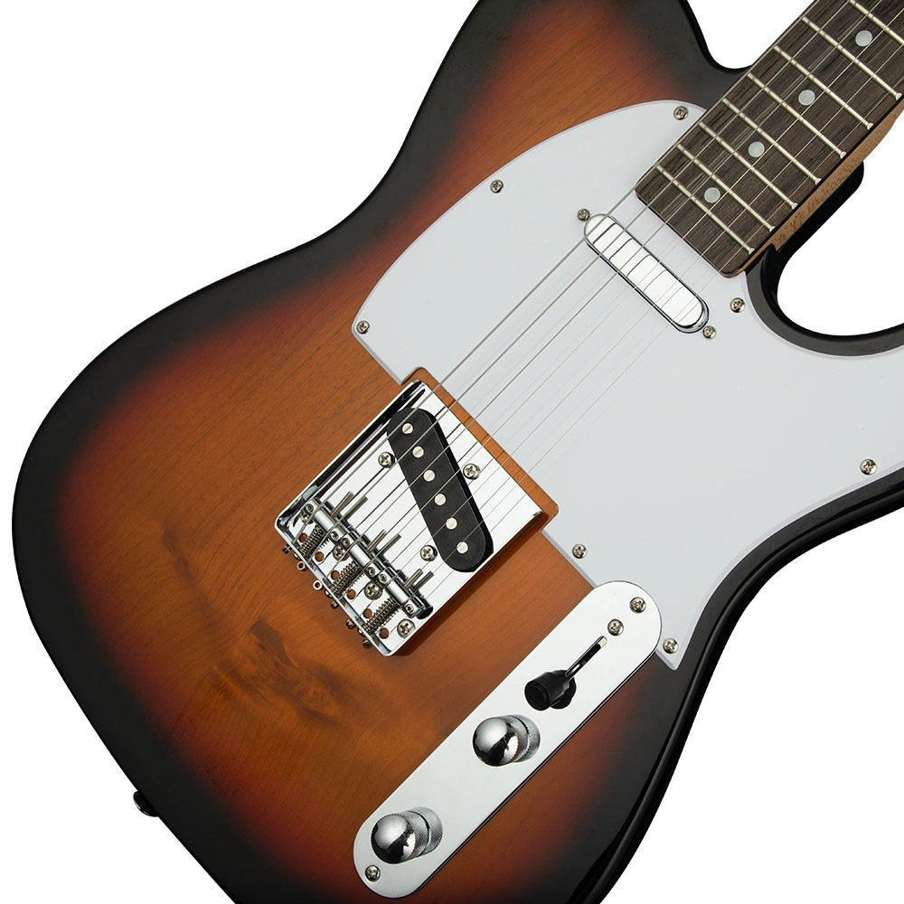 Kozmos KTL-ALDSSS-GRWN-3TS Strat SSS Gülağacı Klavye 3-Tone Sunburst Elektro Gitar
