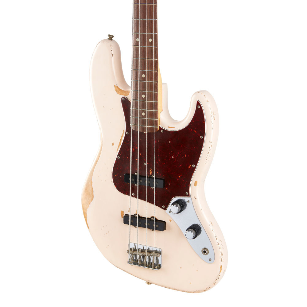 Fender Flea Jazz Bass Gülağacı Klavye Road Worn Shell Pink Bas Gitar