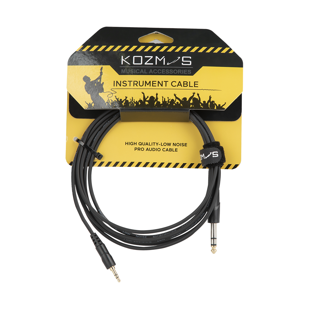 Kozmos KCL-231-3M / 3.5 mm TRS (E)  1/4″ TRS (E) Stereo 3 Mt