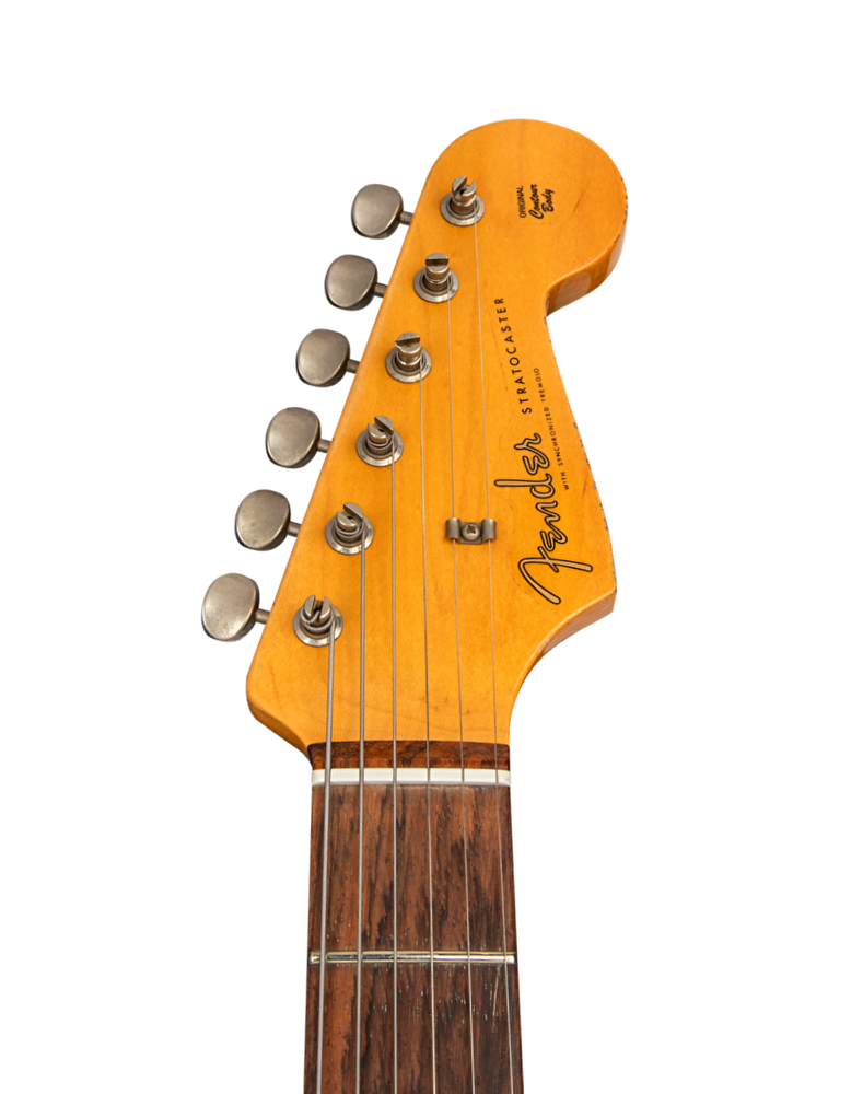 Fender Custom Shop 1960 Stratocaster Relic Gülağacı Klavye Vintage White Tortoise Shell PG Elektro Gitar