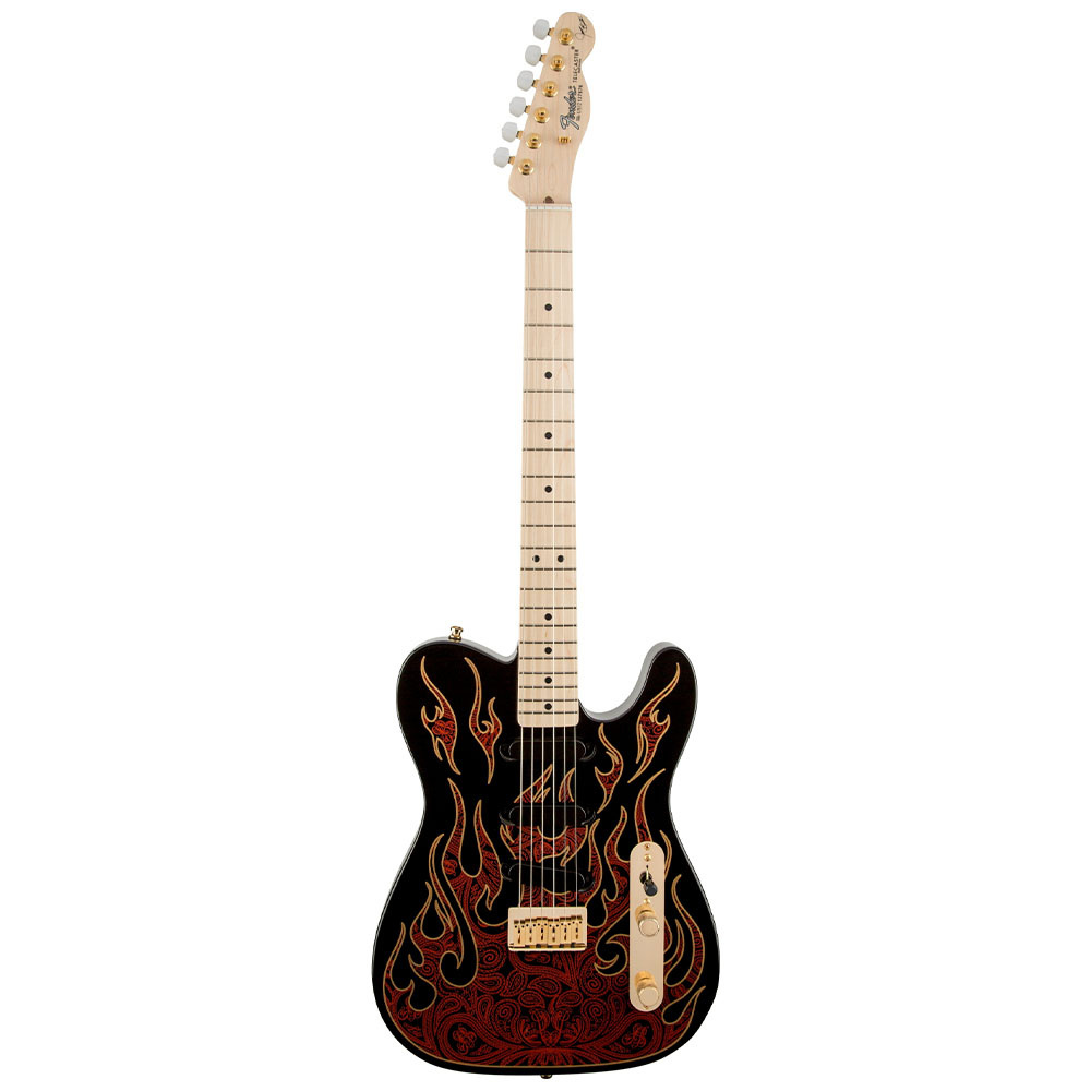 Fender James Burton Telecaster Akçaağaç Red Paisley Flames Elektro Gitar