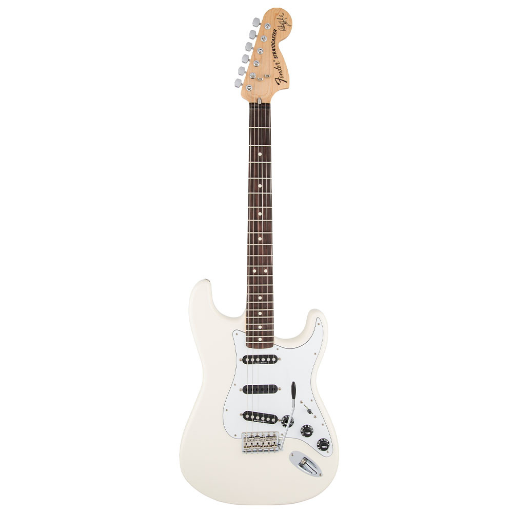 Fender Ritchie Blackmore Stratocaster Scalloped Gülağacı Klavye Olympic White Elektro Gitar