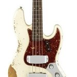 Fender Custom Shop 1961 Jazz Bass Heavy Relic Gülağacı Klavye Aged Olympic White Bas Gitar