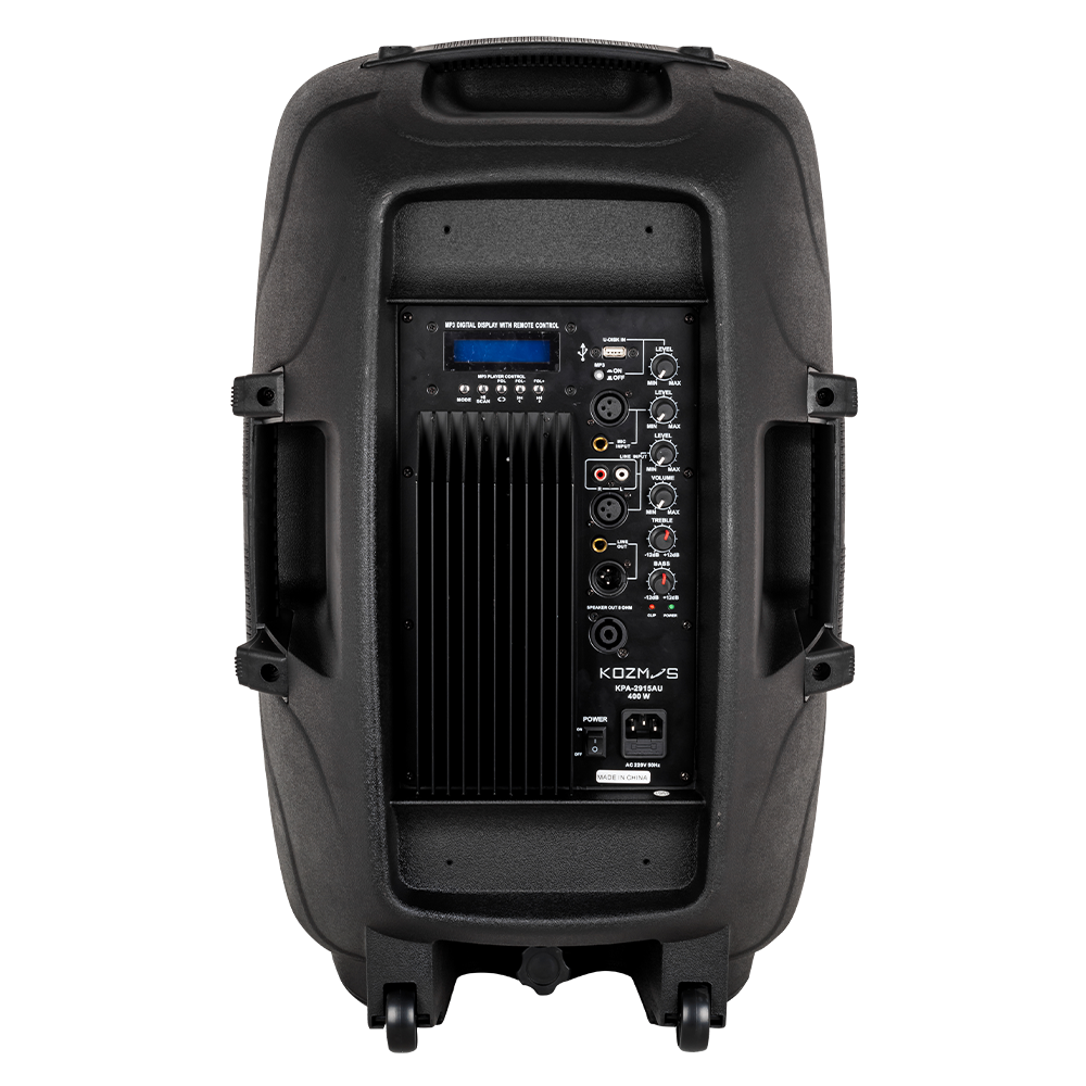 Kozmos KPA-2915AU 15-İnç 2 Yollu Hoparlör - Bluetooth / FM / USB Slot / LCD Ekranlı