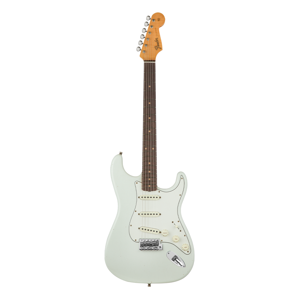 Fender Custom Shop Limited Postmodern Stratocaster Gülağacı Klavye Journeyman Relic Aged Olympic White Elektro Gitar