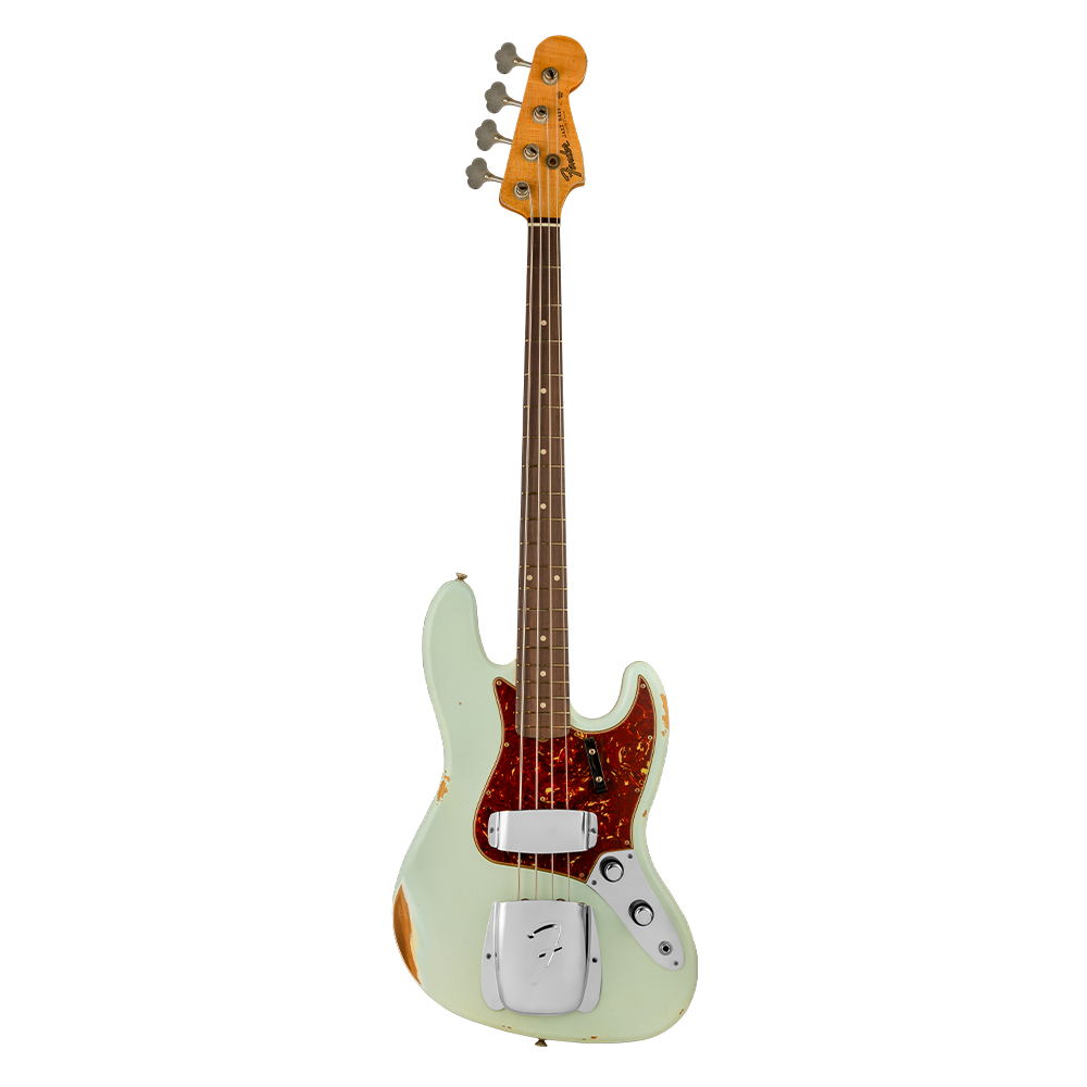 Fender Custom Shop Limited Edition 1960 Jazz Bass Relic Gülağacı Klavye Super Faded Aged Sonic Blue Bas Gitar