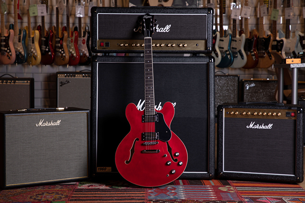 Kozmos KHB-JZ1000-CH Hollow Body Kırmızı Elektro Gitar