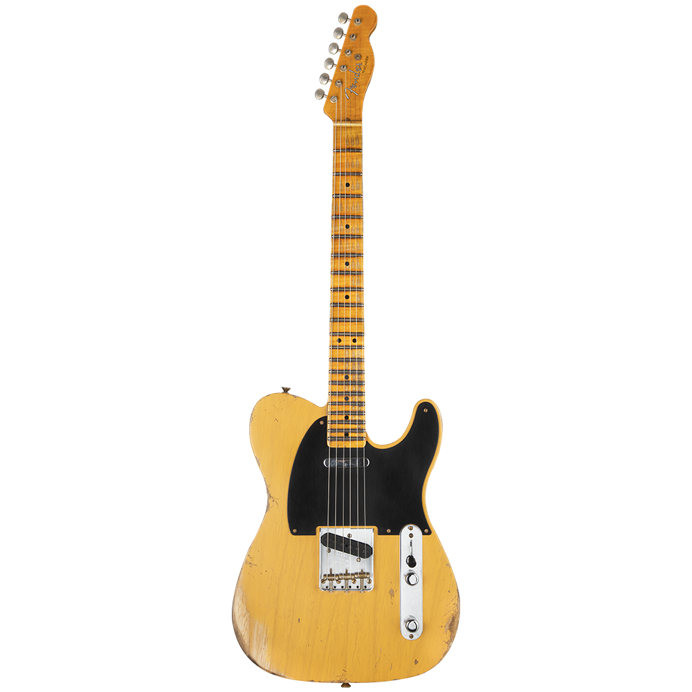 Fender Custom Shop W21 Limited Edition 1951 Telecaster Heavy Relic Akçaağaç Klavye Aged Butterscotch Blonde Elektro Gitar