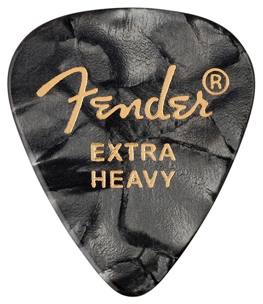 Fender 351 Shape Premium Picks Extra Heavy Siyah (12’li Paket)