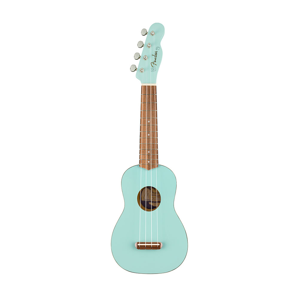 Fender Venice Ceviz Klavye Daphne Blue Soprano Ukulele