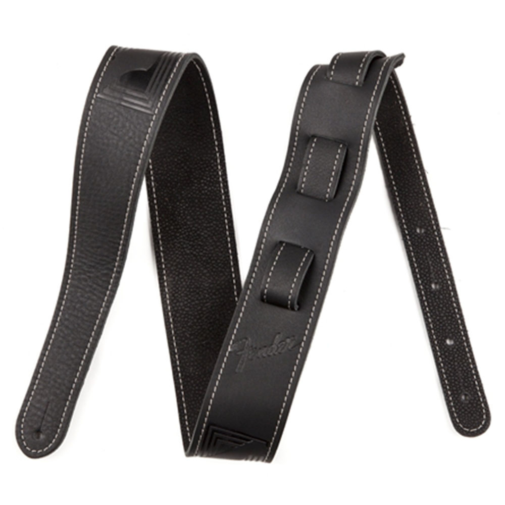 Fender Monogram Leather Strap Black Askı