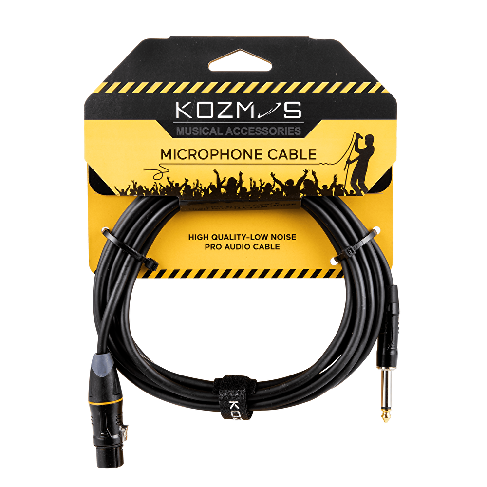 Kozmos KCL-062-3M XLR-TS 6,35mm Mono 3mt Kablo