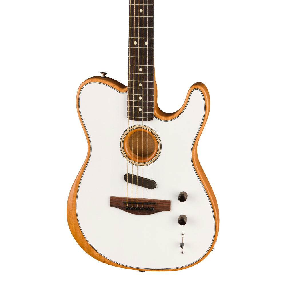Fender Acoustasonic Player Telecaster Gülağacı Klavye Arctic White Elektro Akustik Gitar