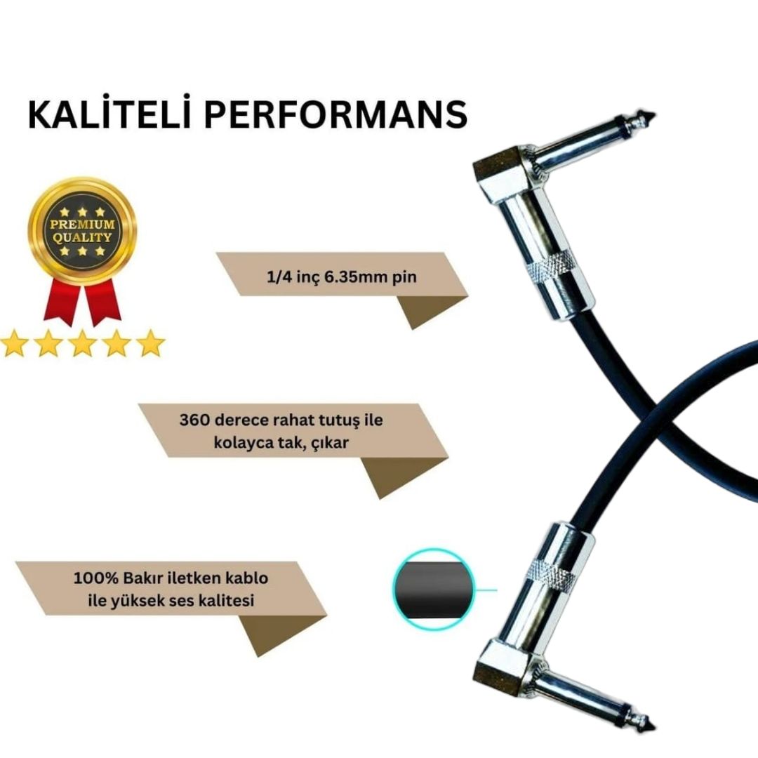 ERGA SİYAH JAK KABLO 20cm