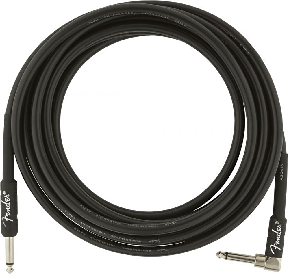 Fender Professional Düz/L Uç 4.5 Metre Siyah Enstrüman Kablo