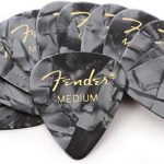 Fender 351 Shape Premium Picks Medium 12 Pack Black Moto Picks Pena