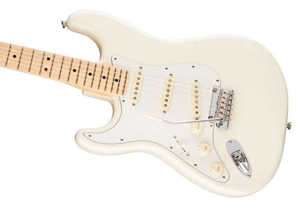 Fender American Pro Stratocaster Akçaağaç Klavye Olympic White Solak Elektro Gitar