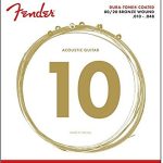 Fender Dura-Tone Coated 80/20 Acoustic Guitar Strings Ball End 880XL Gauges .010-.048 String Sets - Akustik Gitar Teli