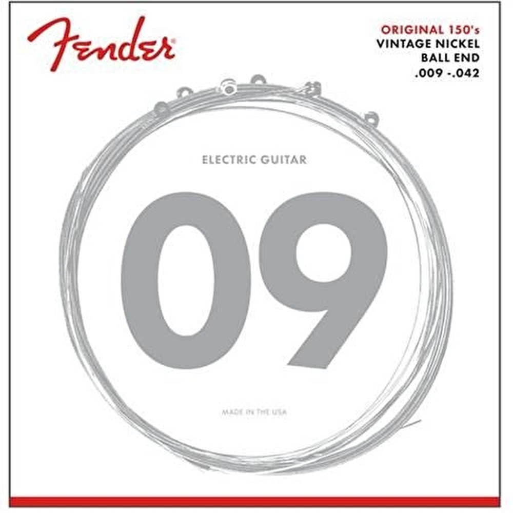 Fender Original 150 Guitar Strings Pure Nickel Wound Ball End 150L Gauges .009-.042 String Sets – Elektro Gitar Teli