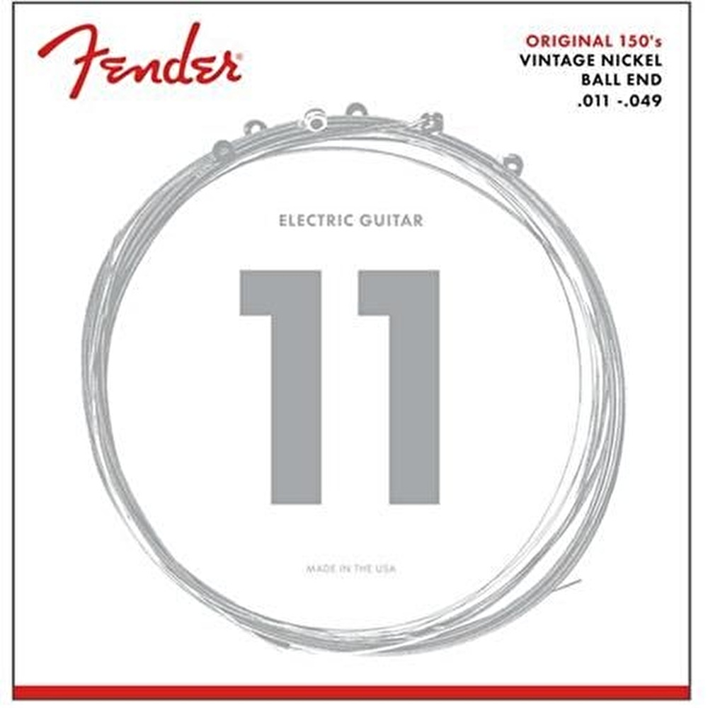 Fender Original 150 Guitar Strings Vintage Nickel Wound Ball End 150M Gauges .011-.049 String Sets – Elektro Gitar Teli