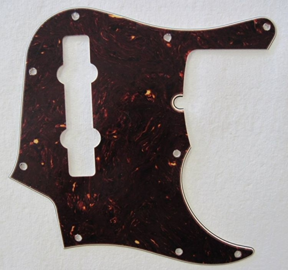 Fender Pickguard American Deluxe Jazz Bass V 9 Hole 4-Ply Tortoise Shell Yedek Parça