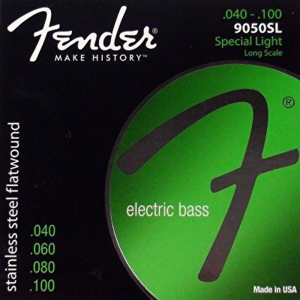 Fender Stainless 9050 Bass Strings Stainless Steel Flatwound 9050SL Gauges .040-.100 Bas Gitar Teli
