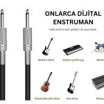 Erga Müzik Gitar Jack Kablosu 3M – Elektro Akustik Bas Bağlama Keman Kemençe Amfi & Mixer Uyumlu Jack Kablosu…