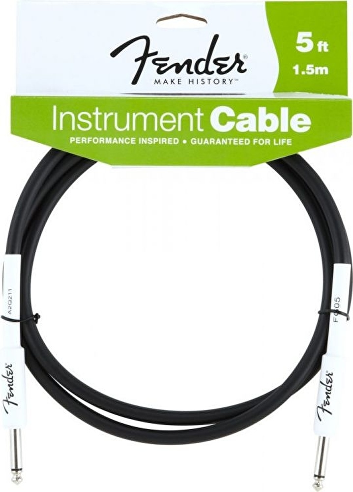 Fender 5′ Performance Series Instrument Cable Black Enstrüman Kablosu
