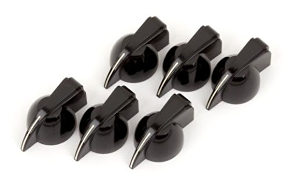 Fender Amplifier Knobs “Chicken Head” Style Black Set of 6 Amplifier Hardware