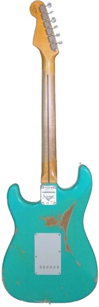 Fender Custom Shop LE 2020 1956 Stratocaster Heavy Relic Akçaağaç Klavye Super Faded Aged Seafoam Green Elektro Gitar