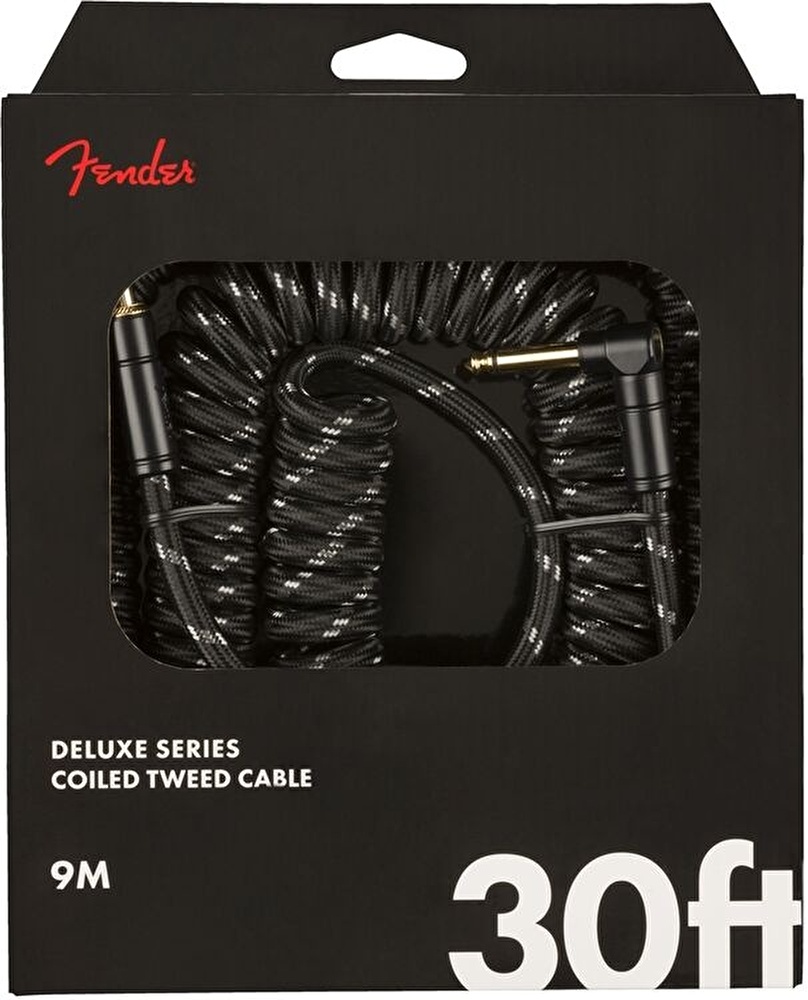 Fender Deluxe 9 Metre Siyah Tweed Coil Kablo
