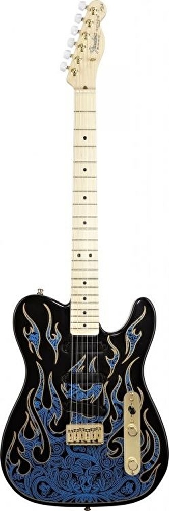 Fender James Burton Telecaster Akçaağaç Blue Paisley Flames Elektro Gitar