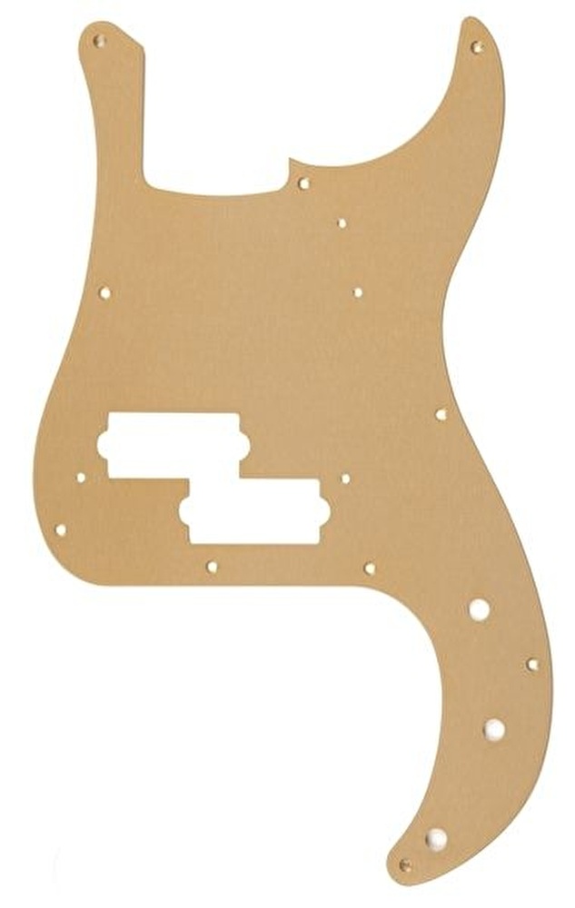 Fender Pickguard ’58 Precision Bass 10 Hole 1-Ply Gold Anodized